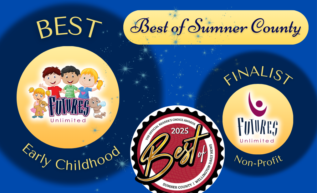 logos showing which programs won awards, early childhood and the agency as a whole